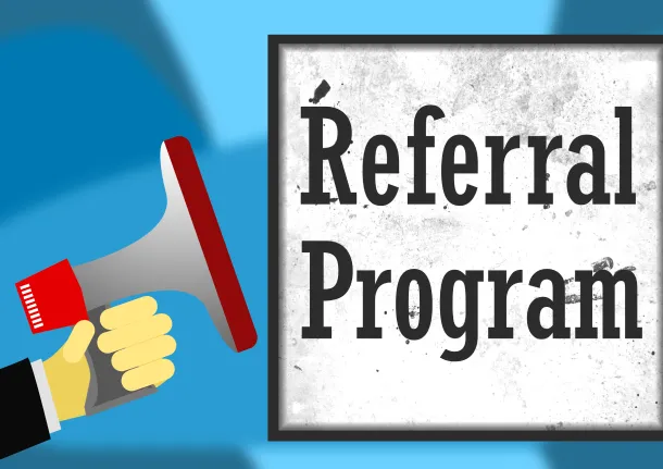 referral program with a megaphone